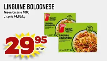 Din Mat LINGUINE BOLOGNESE erbjuda