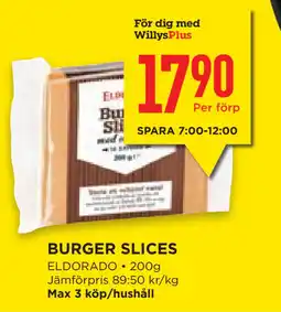 Willys Hemma BURGER SLICES erbjuda