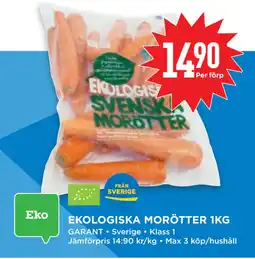 Willys Hemma EKOLOGISKA MORÖTTER 1KG erbjuda