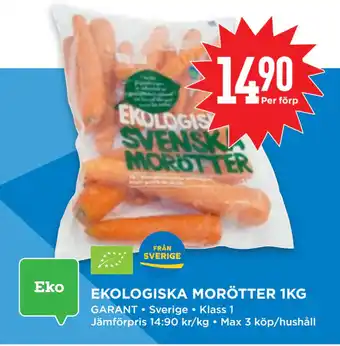 Willys Hemma EKOLOGISKA MORÖTTER 1KG erbjuda