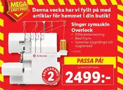 Lidl SINGER symaskin Overlock erbjuda