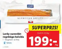 Lidl LERØY varmrökt regnbåge helsida erbjuda