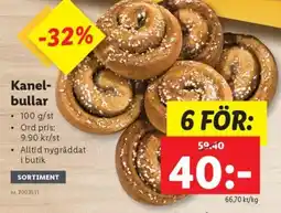 Lidl Kanel- bullar erbjuda