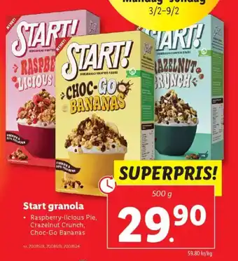 Lidl START granola erbjuda