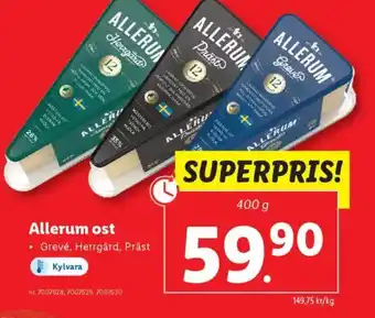 Lidl ALLERUM ost erbjuda