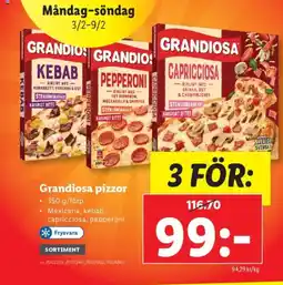 Lidl GRANDIOSA pizzor erbjuda