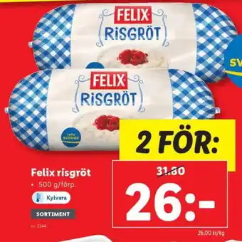 Lidl FELIX risgröt erbjuda