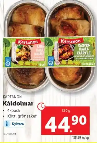 Lidl KARTANON Kåldolmar erbjuda