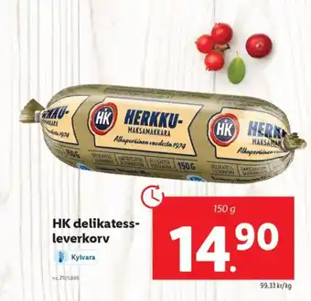 Lidl HK delikatess- leverkorv erbjuda