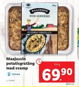 Lidl Maajussin potatisgratäng med svamp erbjuda