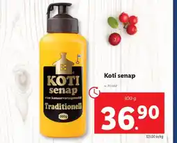 Lidl Koti senap erbjuda