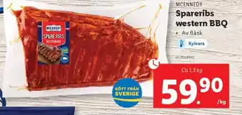 Lidl MCENNEDY Spareribs western BBQ erbjuda