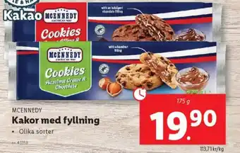 Lidl MCENNEDY Kakor med fyllning erbjuda