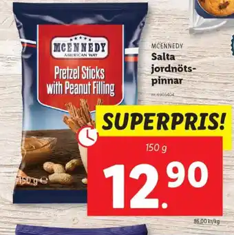 Lidl MCENNEDY Salta jordnöts- pinnar erbjuda