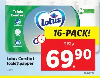 Lidl LOTUS Comfort toalettpapper erbjuda