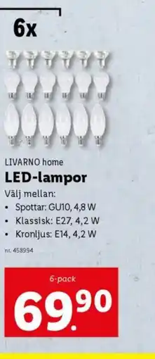 Lidl LIVARNO HOME LED-lampor erbjuda