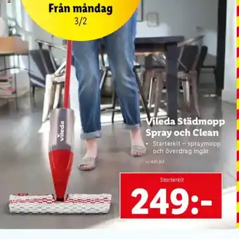 Lidl VILEDA Städmopp Spray och Clean erbjuda