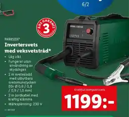 Lidl PARKSIDE Invertersvets med veksvetstråd erbjuda