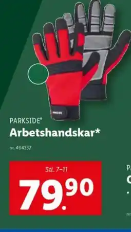 Lidl PARKSIDE Arbetshandskar erbjuda