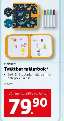 Lidl CRELANDO Tvättbar målarbok erbjuda