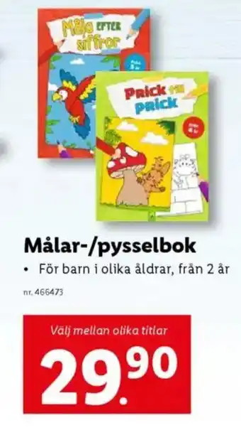 Lidl Målar-/pysselbok erbjuda