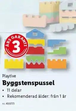 Lidl Playtive Byggstenspussel erbjuda