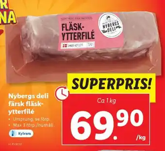 Lidl Nybergs deli färsk fläsk- ytterfilé erbjuda