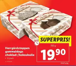 Lidl Herrgårdstoppen gammaldags choklad-/kokosbulle erbjuda