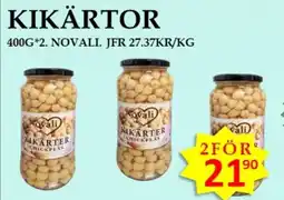 Matmixen NOVALI Kikärtor erbjuda