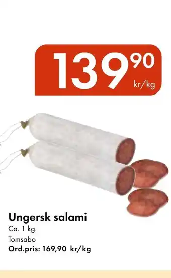 Snabbgross Ungersk salami erbjuda