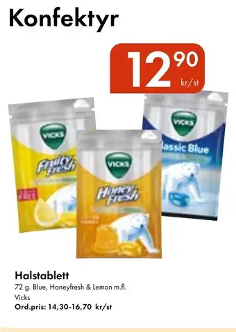 Snabbgross VICKS Halstablett erbjuda