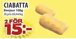 Matvärlden Tensta Ciabatta Bonjour erbjuda