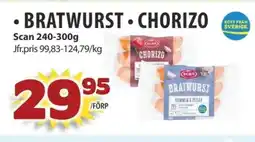 Matvärlden Tensta SCAN Bratwurst chorizo erbjuda