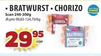 Matvärlden Tensta SCAN Bratwurst chorizo erbjuda