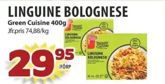 Matvärlden Tensta Linguine bolognese Green Cuisine erbjuda