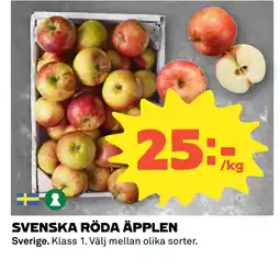 Coop SVENSKA RÖDA ÄPPLEN erbjuda