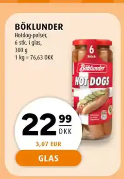 Scandinavian Park Böklunder hotdog-pølser, erbjuda