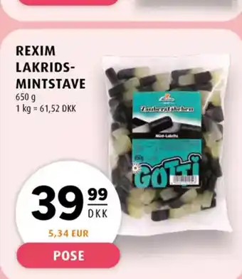 Scandinavian Park Rexim lakrids- mintstave erbjuda