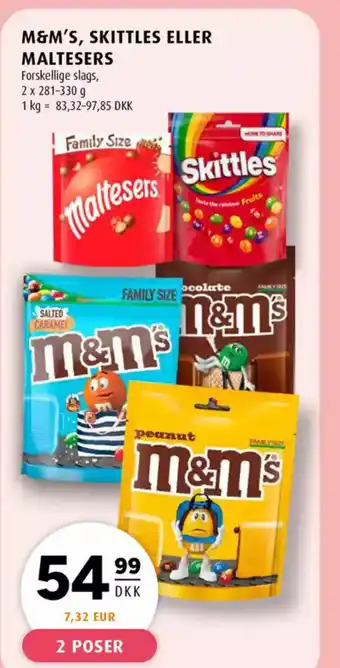 Scandinavian Park M&m's, skittles eller maltesers erbjuda