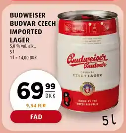 Scandinavian Park Budweiser budvar czech imported lager erbjuda