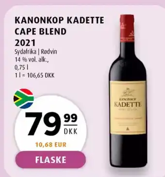 Scandinavian Park Kanonkop kadette cape blend erbjuda