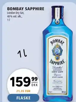 Scandinavian Park Bombay sapphire london dry gin, erbjuda