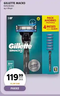 Scandinavian Park GILLETTE MACH3 Barberskraber og 6 klinger erbjuda