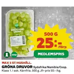 Coop Gröna druvor erbjuda