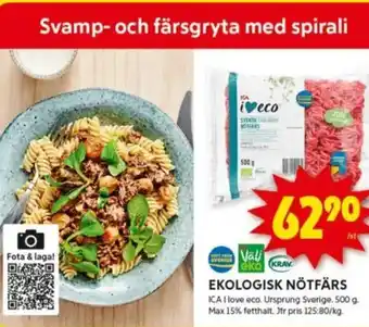 ICA Kvantum Ekologisk nötfärs erbjuda