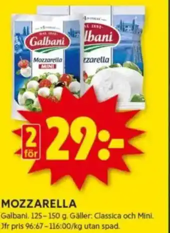 ICA Kvantum Mozzarella erbjuda