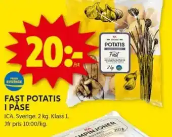 ICA Kvantum Fast potatis i påse erbjuda