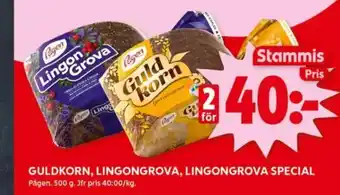 ICA Kvantum Guldkorn, lingongrova, lingongrova special erbjuda