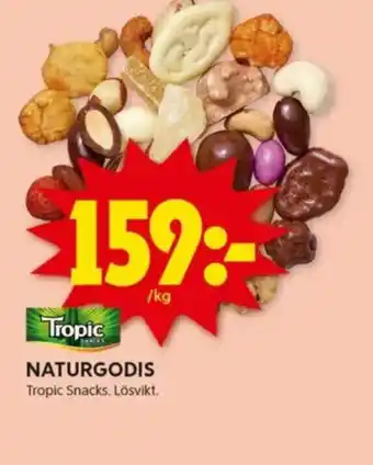 ICA Kvantum NATURGODIS Tropic Snacks. Lösvikt. erbjuda