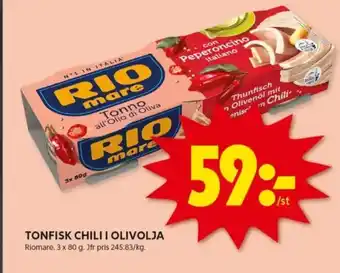 ICA Kvantum Tonfisk chili i olivolja erbjuda